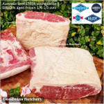 Beef Sirloin AGED BY GOODWINS Australia STEER young cattle (Striploin / New York Strip / Has Luar) frozen brand Harvey/Midfield ROAST MINI 2" 5cm (price/pc 800g)